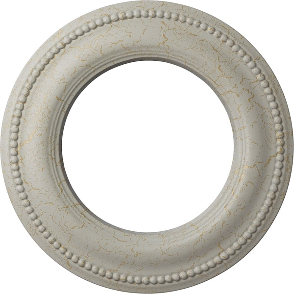 Ekena Millwork Bradford Classic Medallion (Canopies up to 8 5/8"), 13"OD x 7 1/2"ID x 3/4"P, Pot of Cream Crackle CM13BRPCC - main